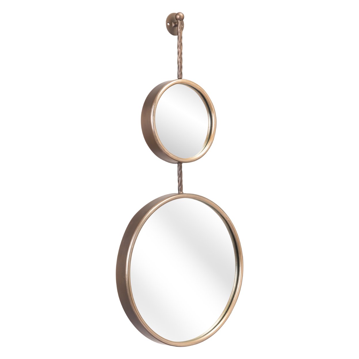 Mott Mirror Bronze Mid Century Modern Industrial Decorative Wall Mirror
