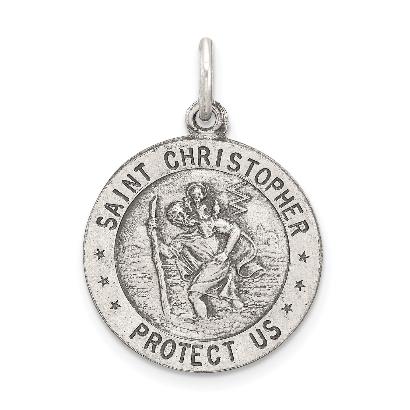 Sterling Silver Saint Christopher Round Medal | Michaels