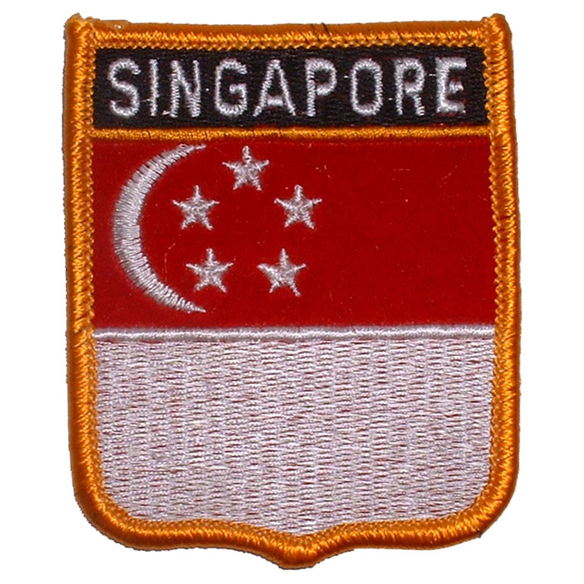 Singapore Shield Patch 2 1/2&#x22; x 3&#x22;