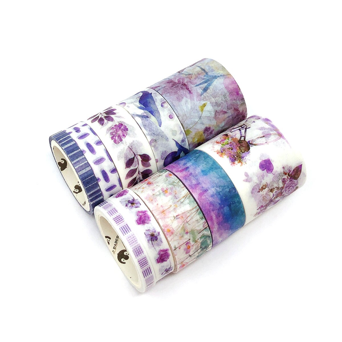 Wrapables Decorative Washi Tape Box Set (10 Rolls) Green Floral