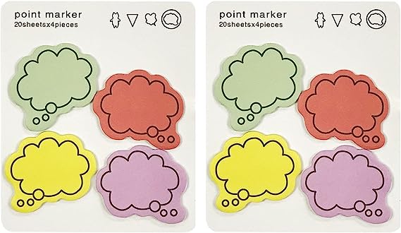 Wrapables Colorful Thinking Bubble Sticky Notes (Set of 2)