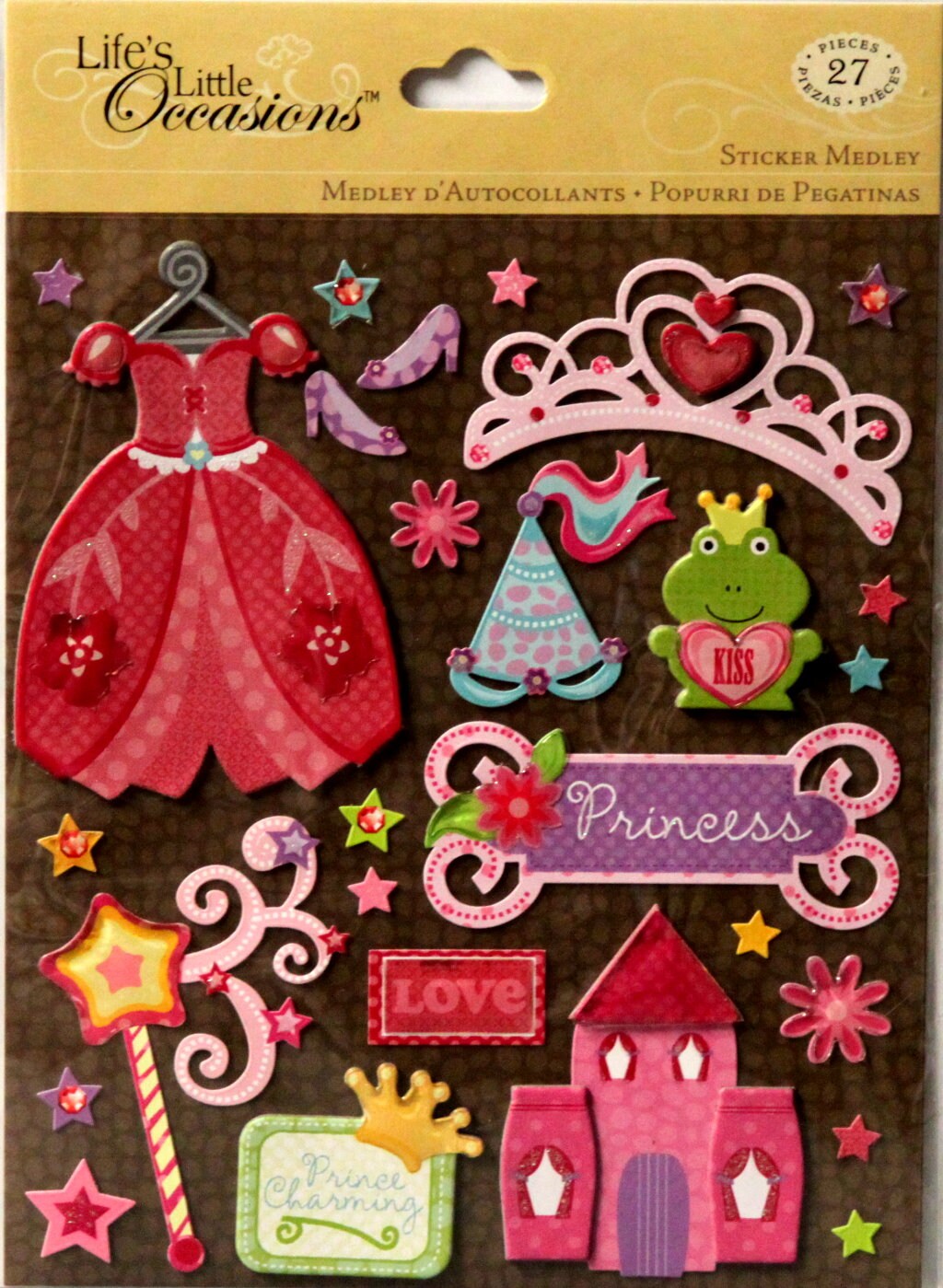 K &#x26; Company Life&#x27;s Little Occasions Princess Dimensional Stickers Medley