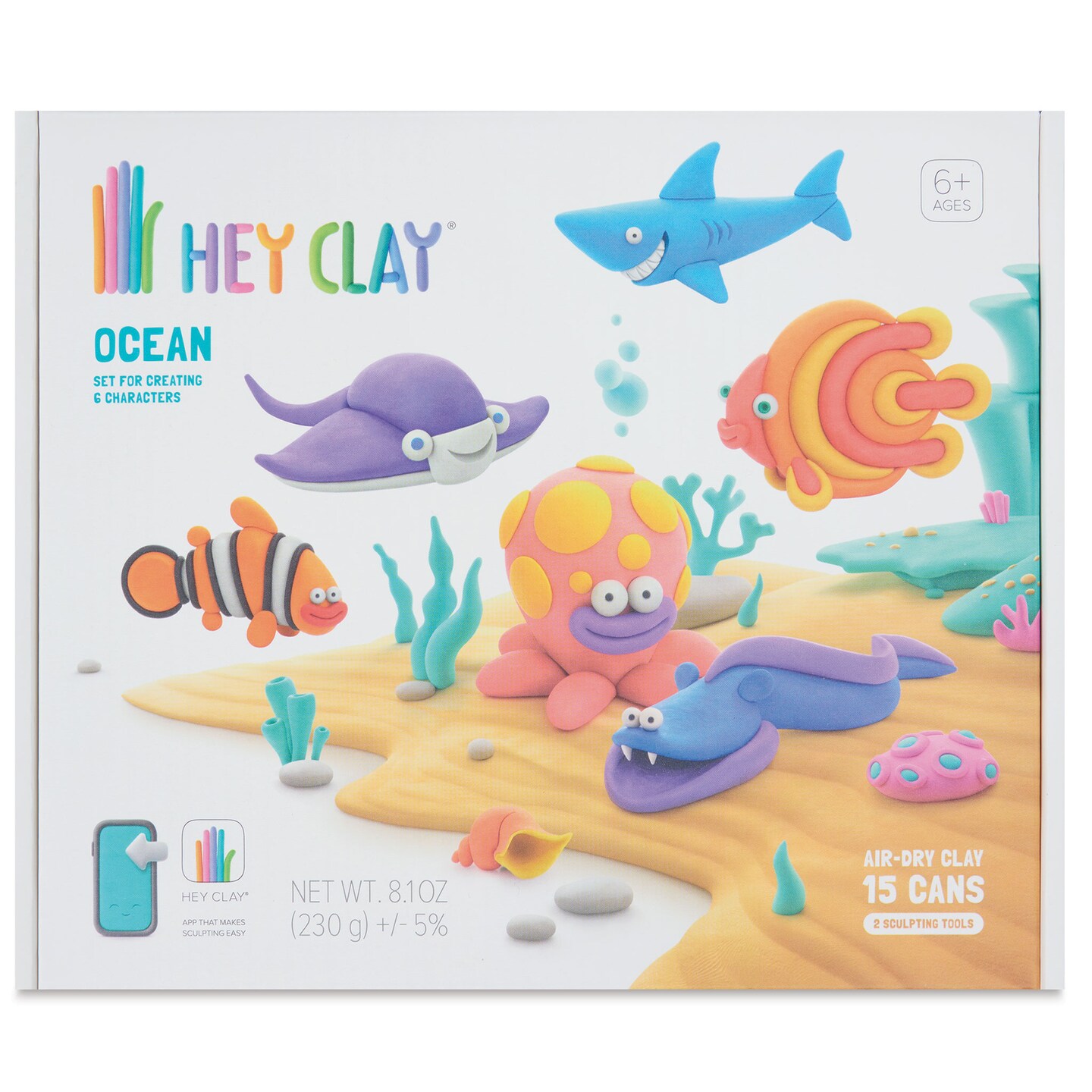 Fat Brain Toys Hey Clay Kit - Ocean Creatures