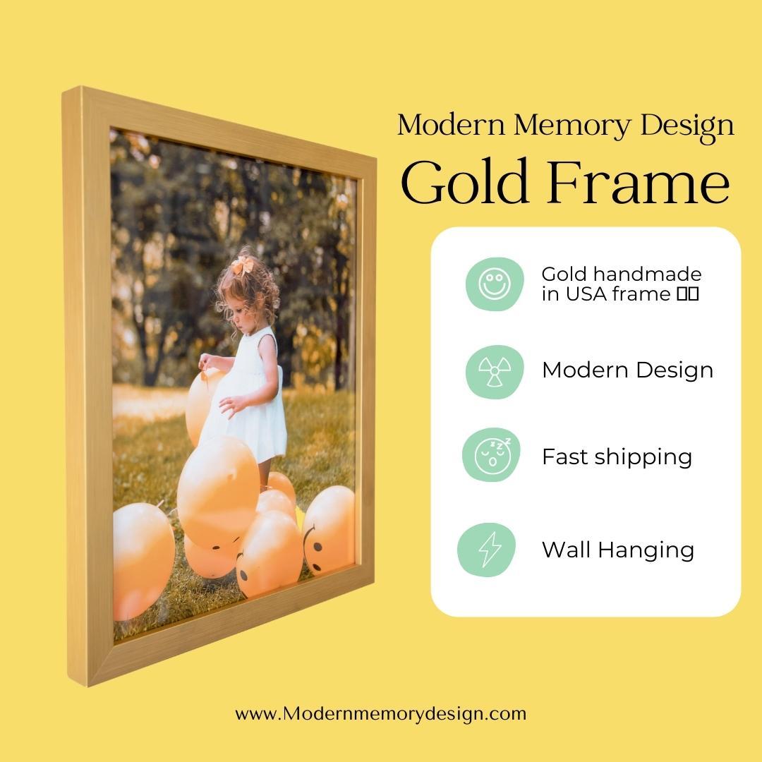 Modern Gold 18x28 Picture Frame  18x28 Frame 18 x 28 Poster Frames 18 x 28