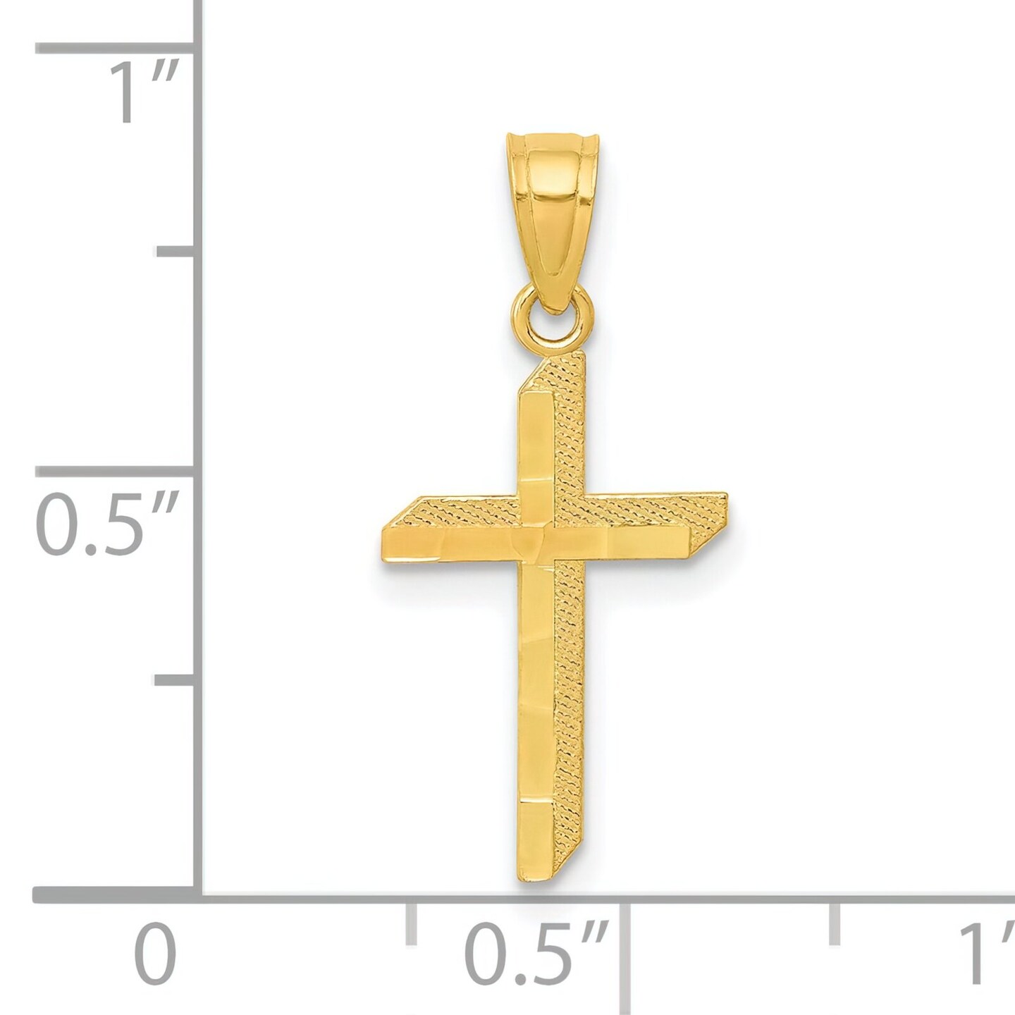 10K Gold Cross Pendant Jewelry 20 x 11mm