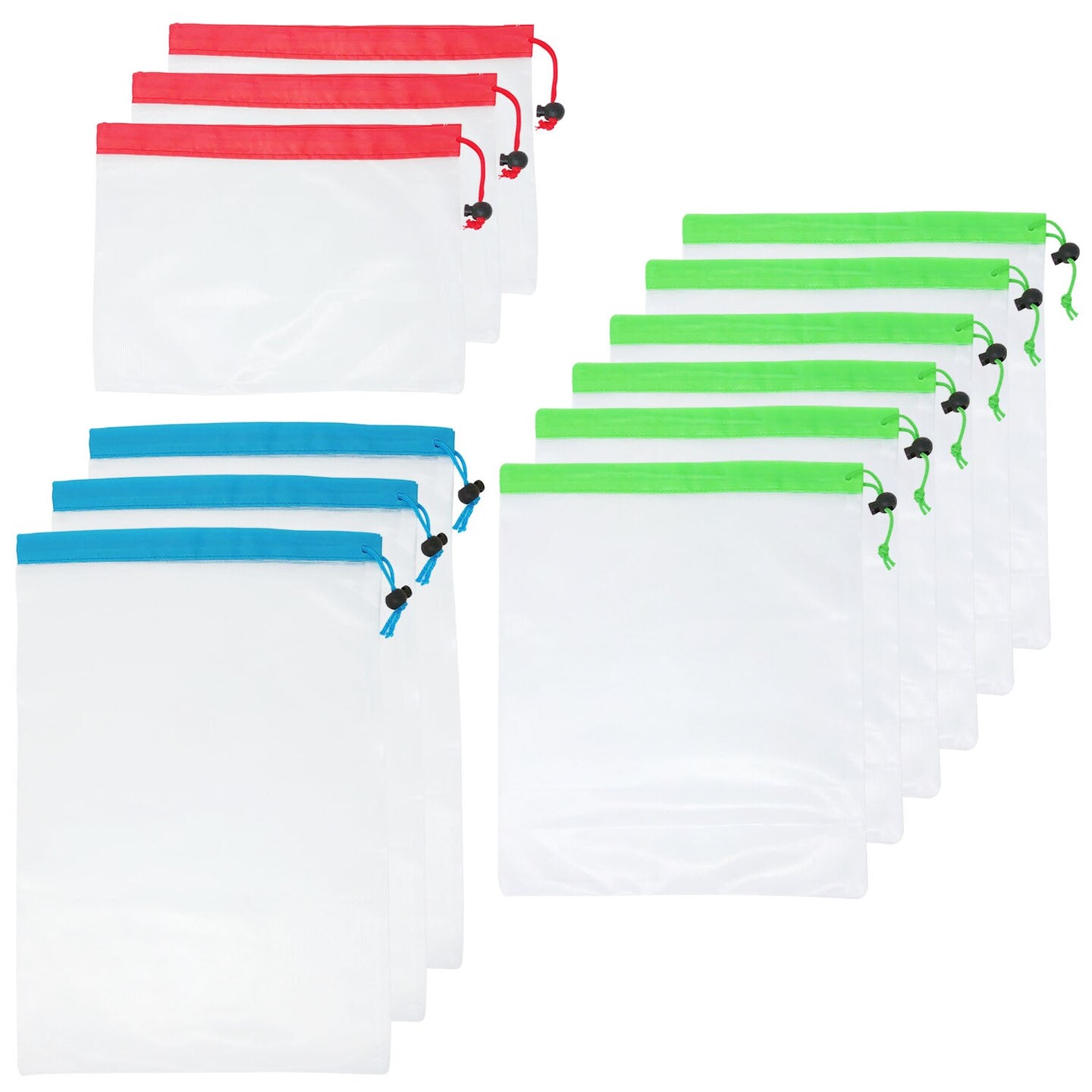 MESH PRODUCE BAGS, SET OF 12