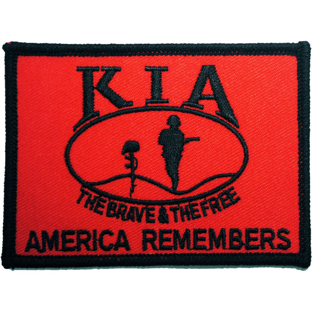Eagle Emblems Patch-Kia, Honor Flag, Red (2-1/2&#x22;X3-1/2&#x22;)
