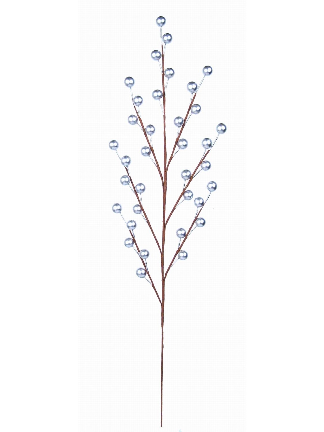 48-Pack Silver Holly Berry Stems with 35 Lifelike Berries | 19-Inch | Festive Holiday Decor | Trees, Wreaths, & Garlands | Christmas Picks | Home & Office Decor - 2024 Christmas Collection, Floral Home by Artificial Flowers