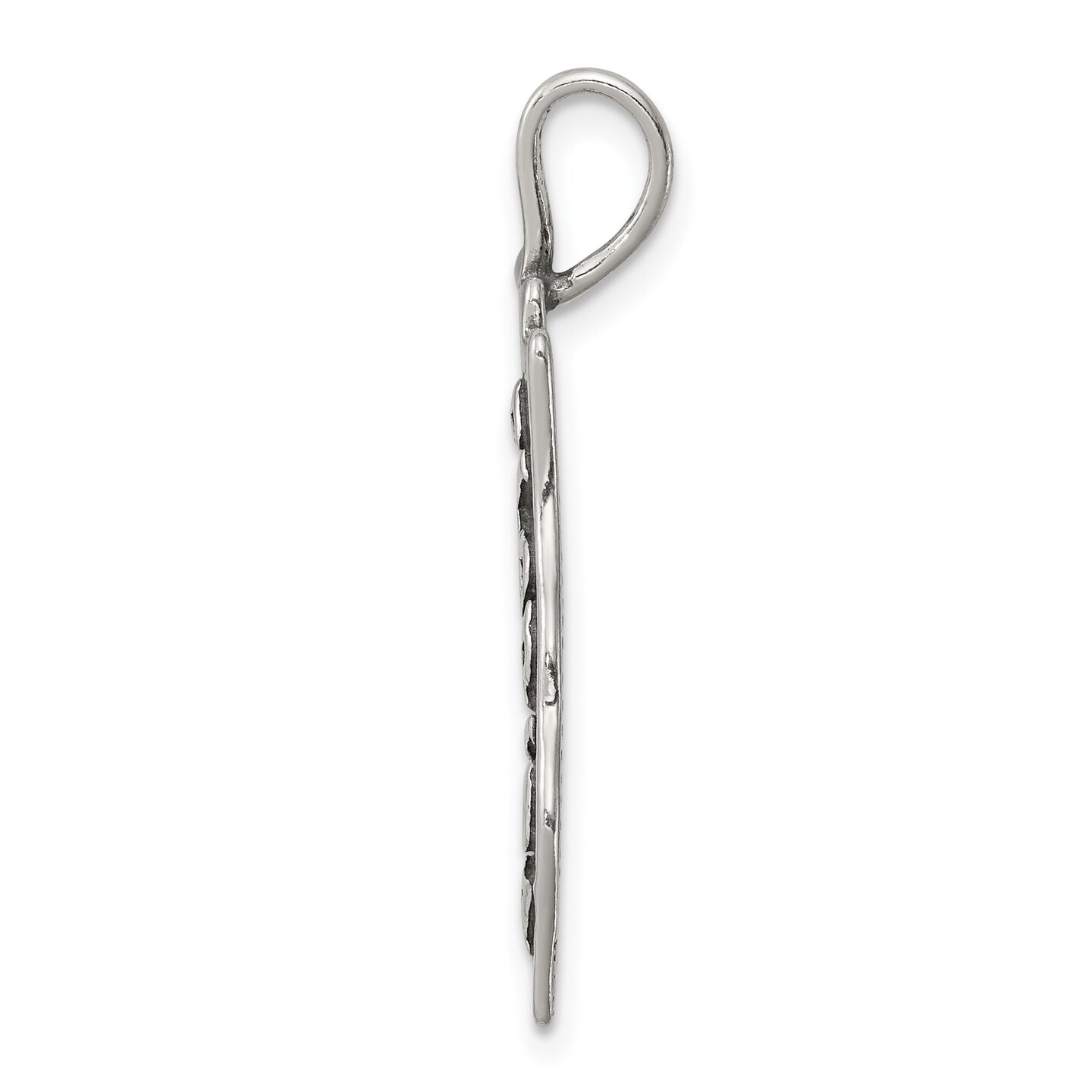 Sterling Silver Antiqued Florida State Charm Pendant Jewerly 24mm x 23mm