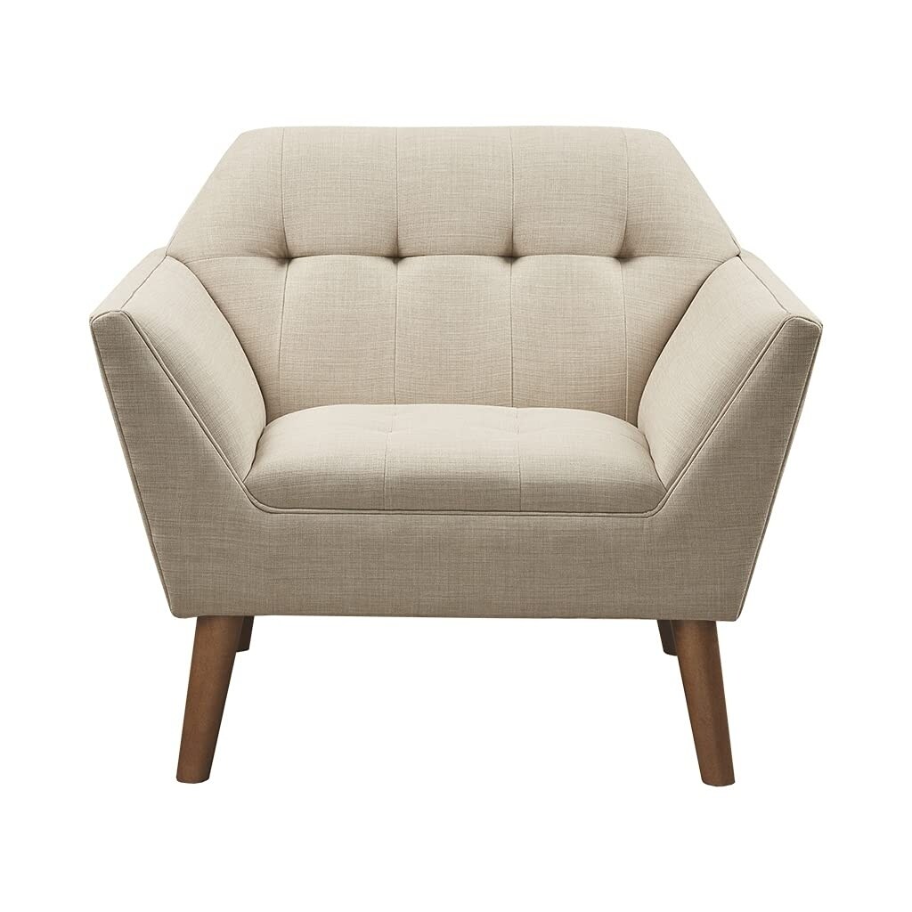 INK+IVY   Mid-Century Newport Lounge Chair with Beige Finish II110-0455