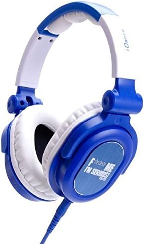 IDANCE BLUE/WHITE SWIVEL CUP DJ HEADPHON