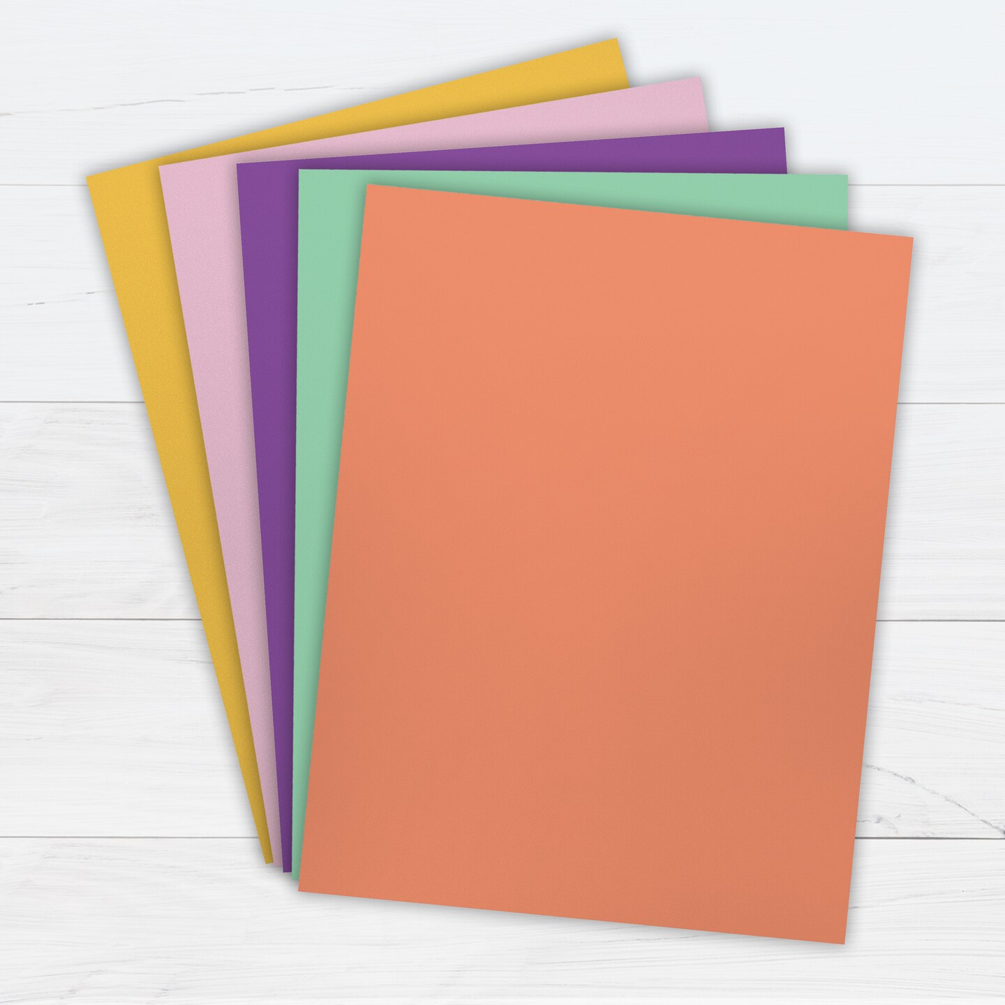 Printworks Sweet Treats Cardstock, Includes Mint, Goldenrod, Pink, Coral, and Purple Cardstock, 8 ½” x 11”, 200 Sheets (00612)