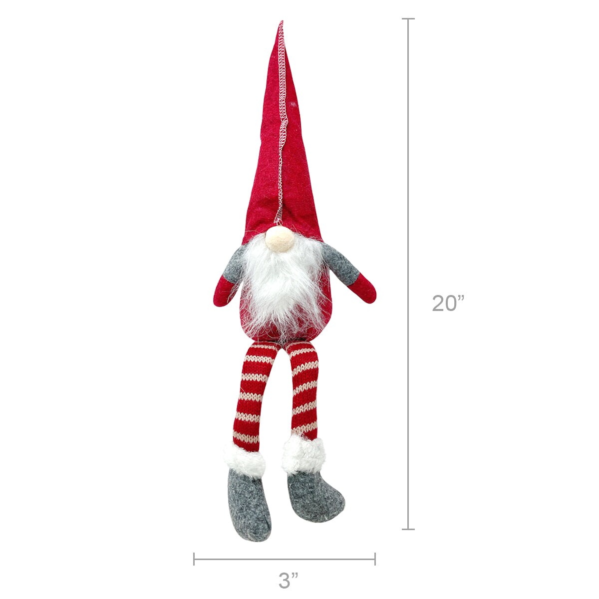 Wrapables Long-Legged Gnome Plush Dolls, Winter and Holiday Tabletop Decorations (Set of 2)