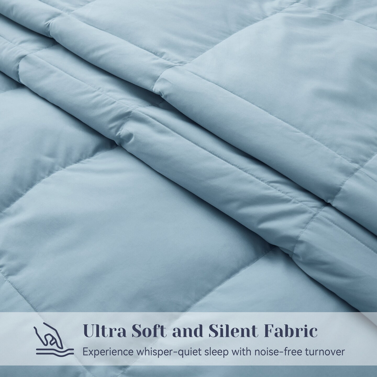 Lightweight King Size Down Blanket Steel Blue 95% Feather Fiber Comforter