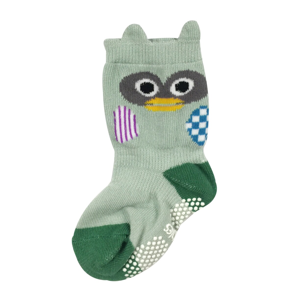 Wrapables Peek A Boo Animal Non-Skid Toddler Socks (Set of 6), Zoo Animals Large