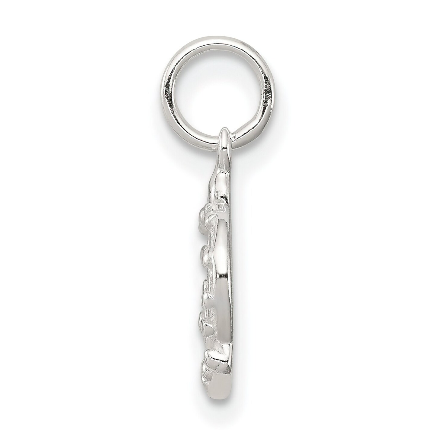 Sterling Silver Crown Charm Jewelry Royalty Pendant 12mm x 12mm