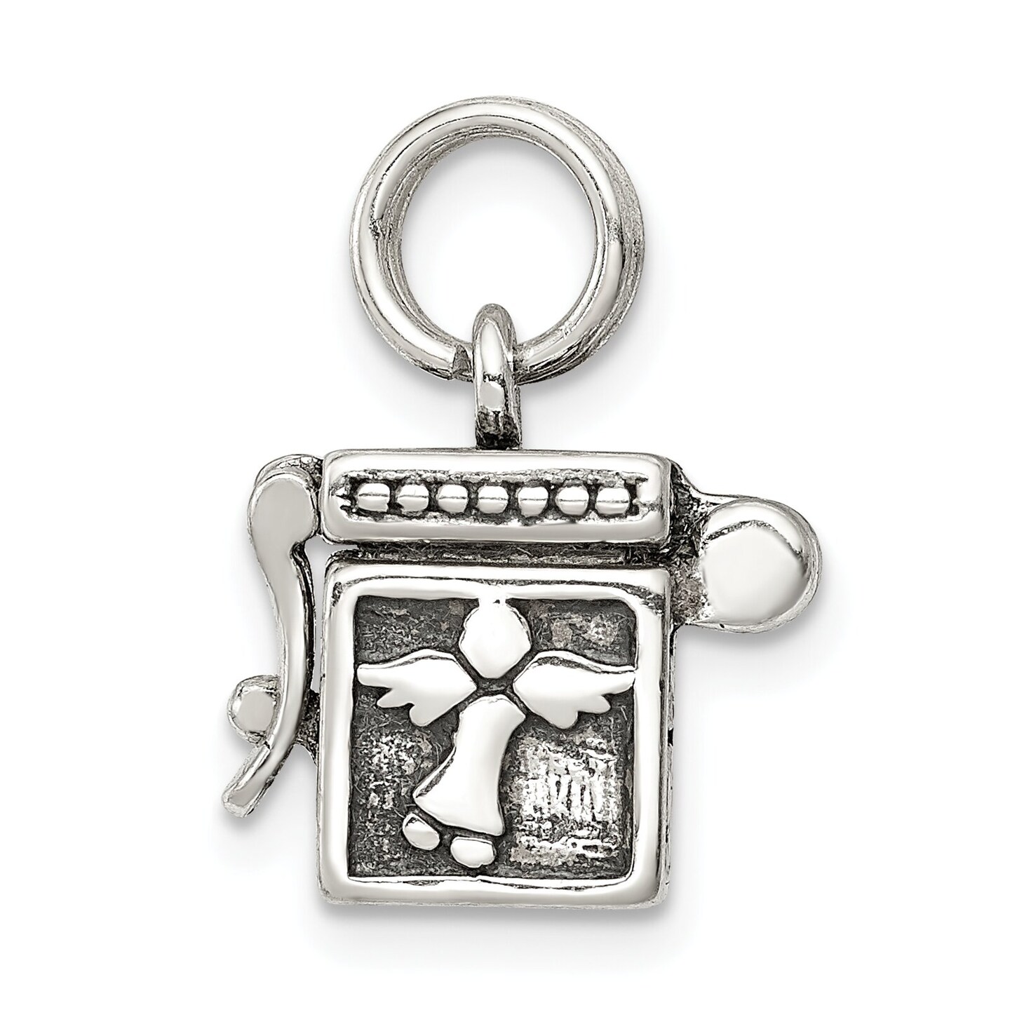 Sterling Silver Angel Charm Jewerly 13mm x 10mm