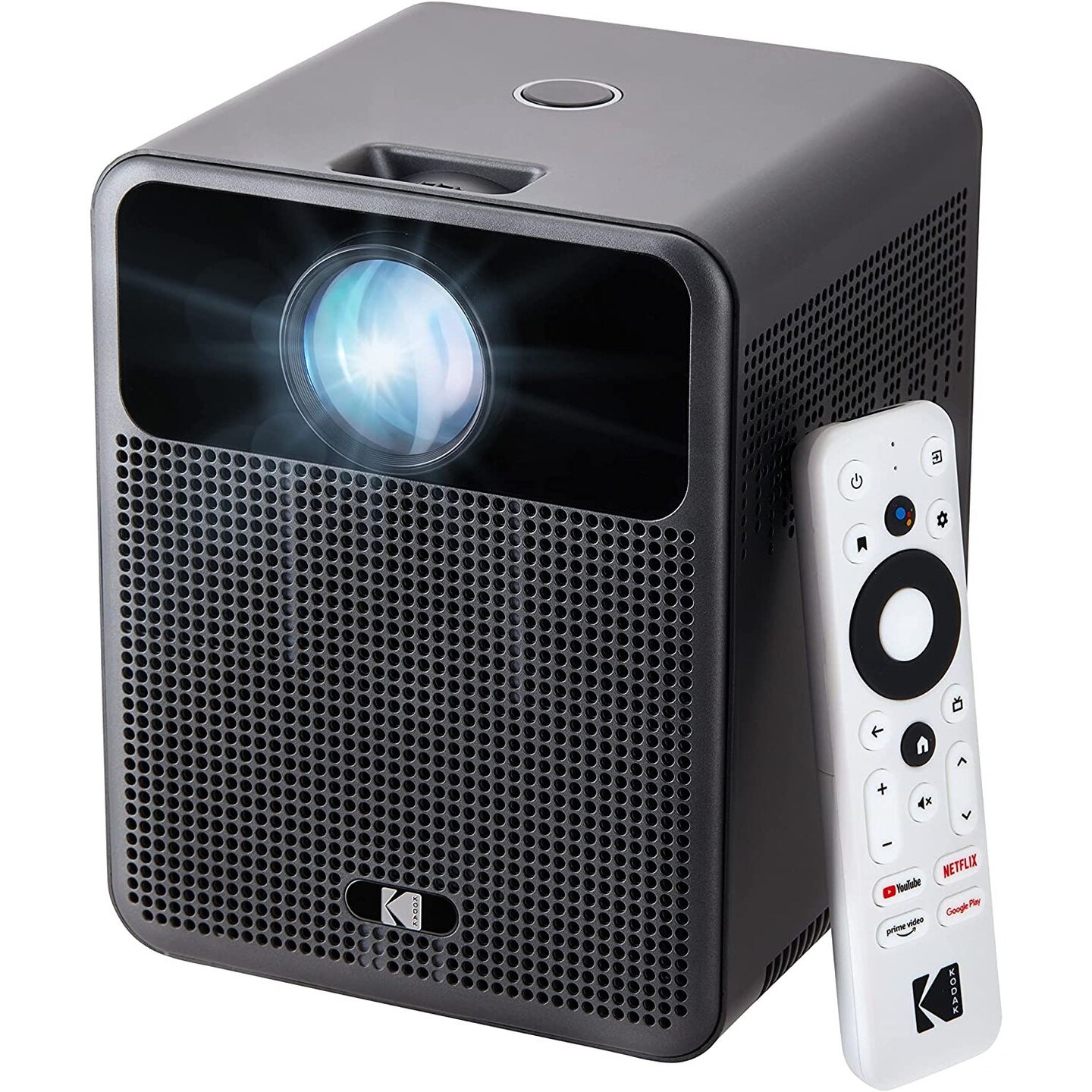 KODAK FLIK HD10 Smart Projector, 1080P Projector with Wifi and Bluetooth W/Android TV, HDMI, USB &#x26; Built-in Speakers