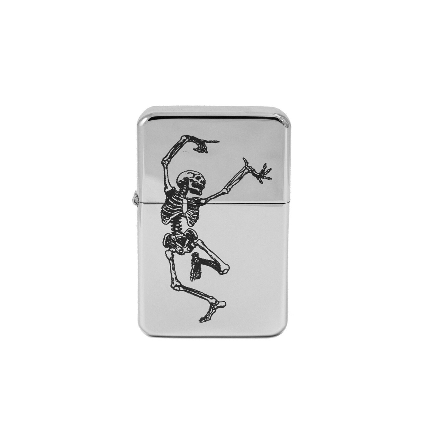 Lighter - Dancing Skeleton High Polish Chrome