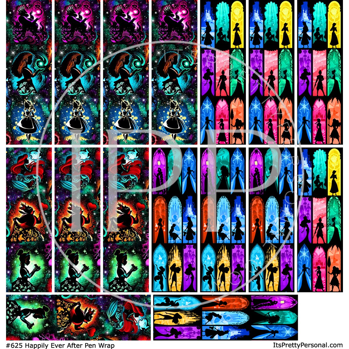 #625 Pen Wrap Happily Ever After 1.5in x 4.75in 12x12 Vinyl Sheet