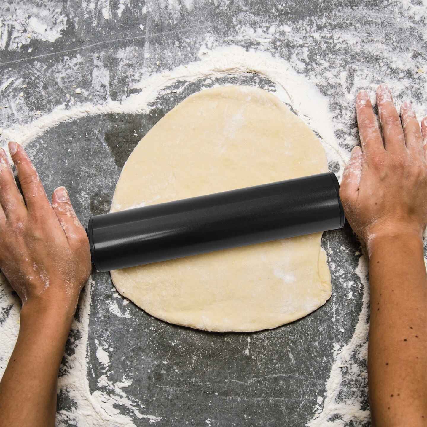 Baker's Secret 19" Carbon Steel Rolling Pin for Dough, Pizza, Pastry & Bread, Baking Supplies Kitchen Essentials