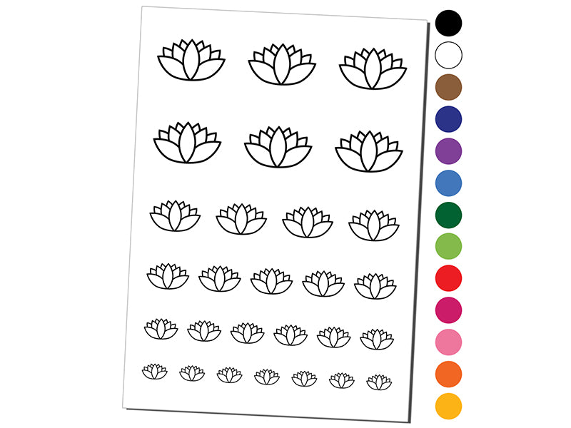 Buy Black Lotus line Flora Simple Flower Temporary Tattoos Mehndi Yoga  Women Small Adult Temp Tatoo on Transfer Paper Waterproof Online at  desertcartINDIA