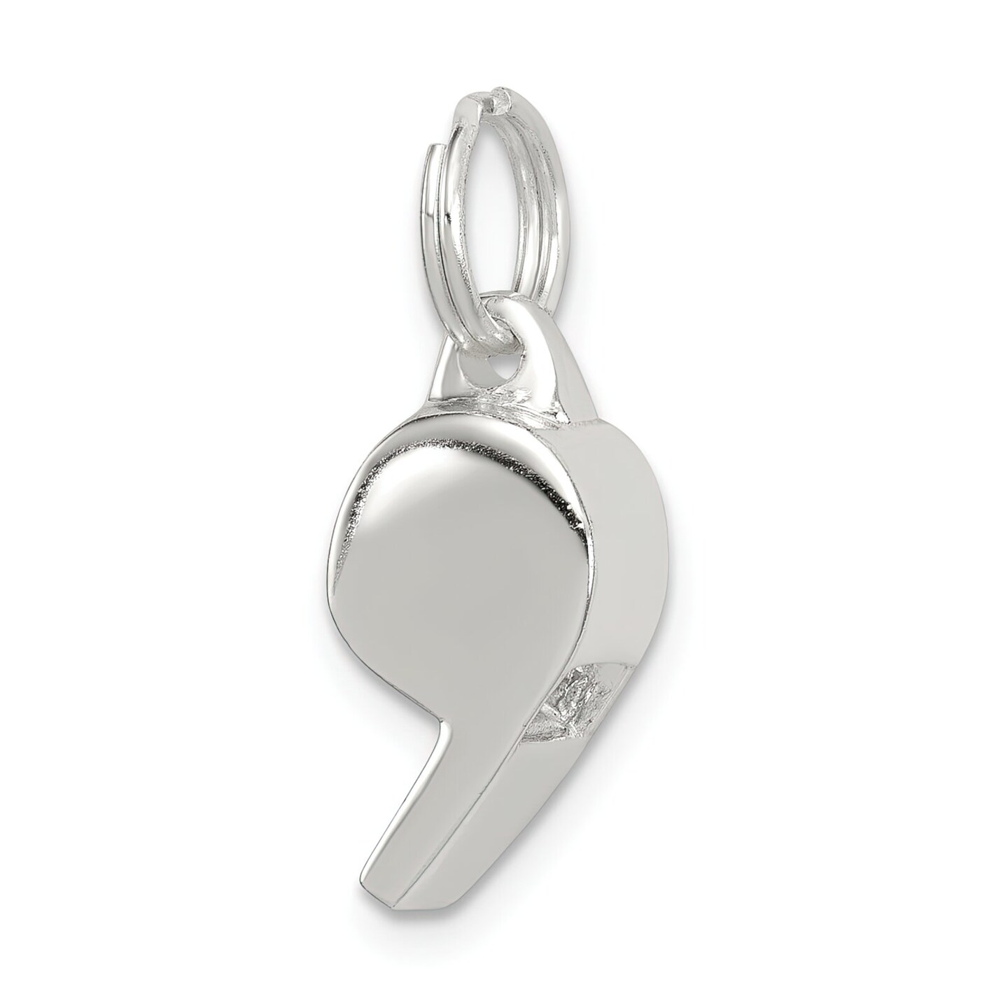 Sterling Silver Polished Whistle Charm Sports Jewelry