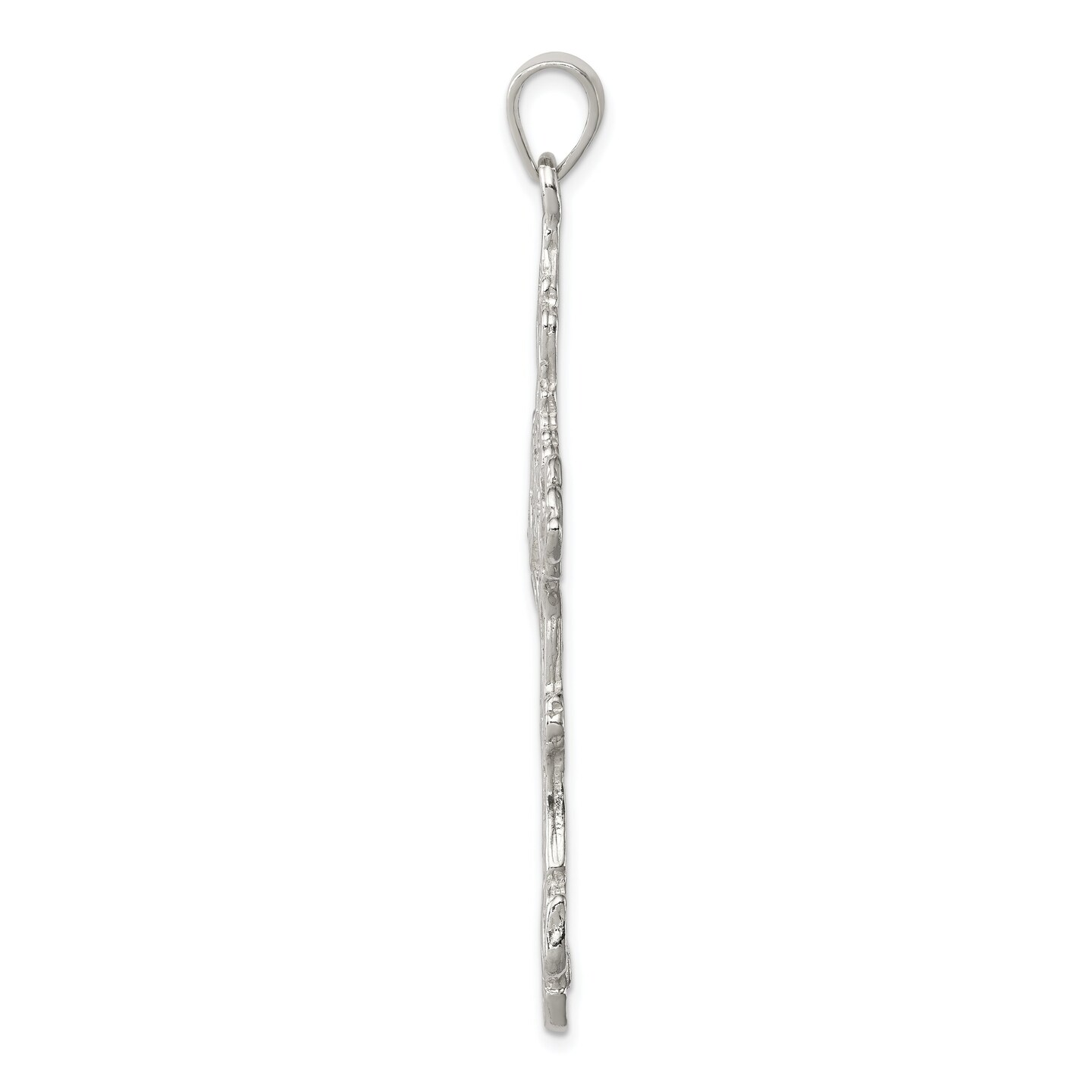 Sterling Silver INRI Cross Pendant Religious Jewelry 62mm x 31.4mm
