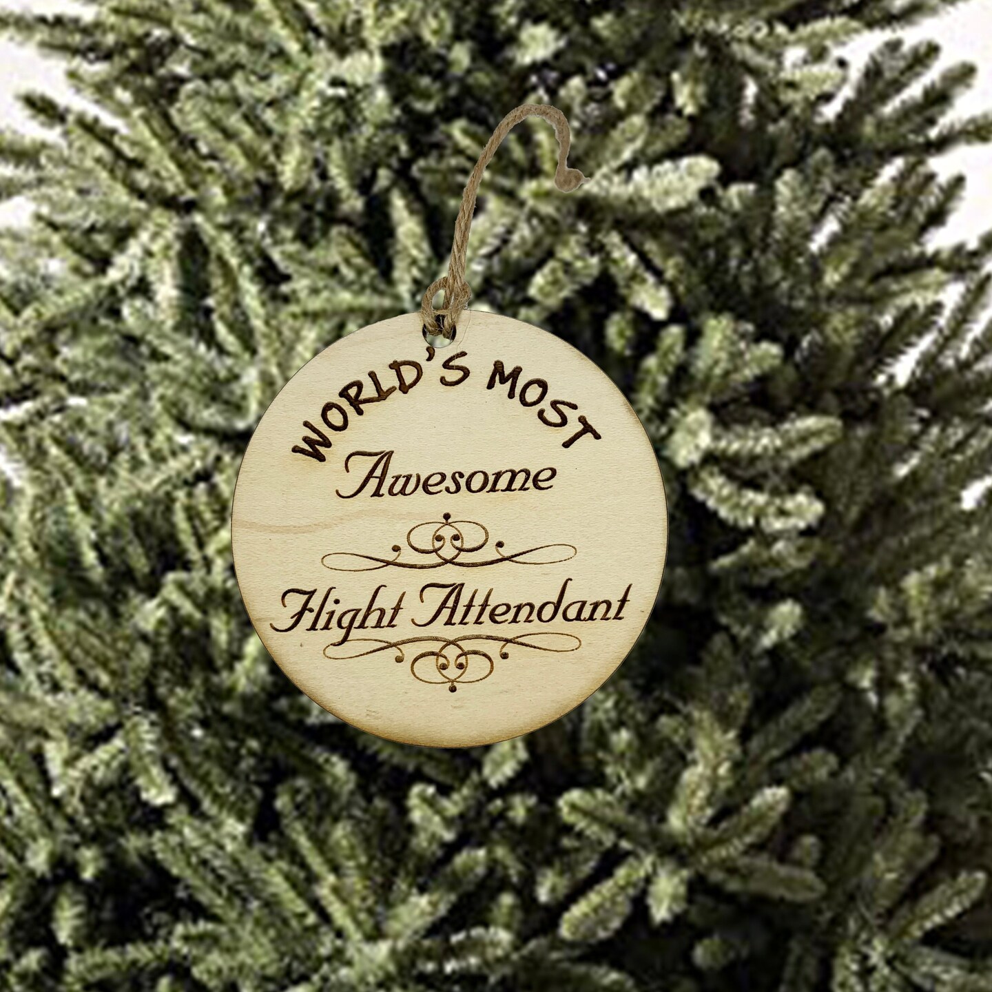 Worlds Most Awesome Herpetologist Snake - Cedar Ornament