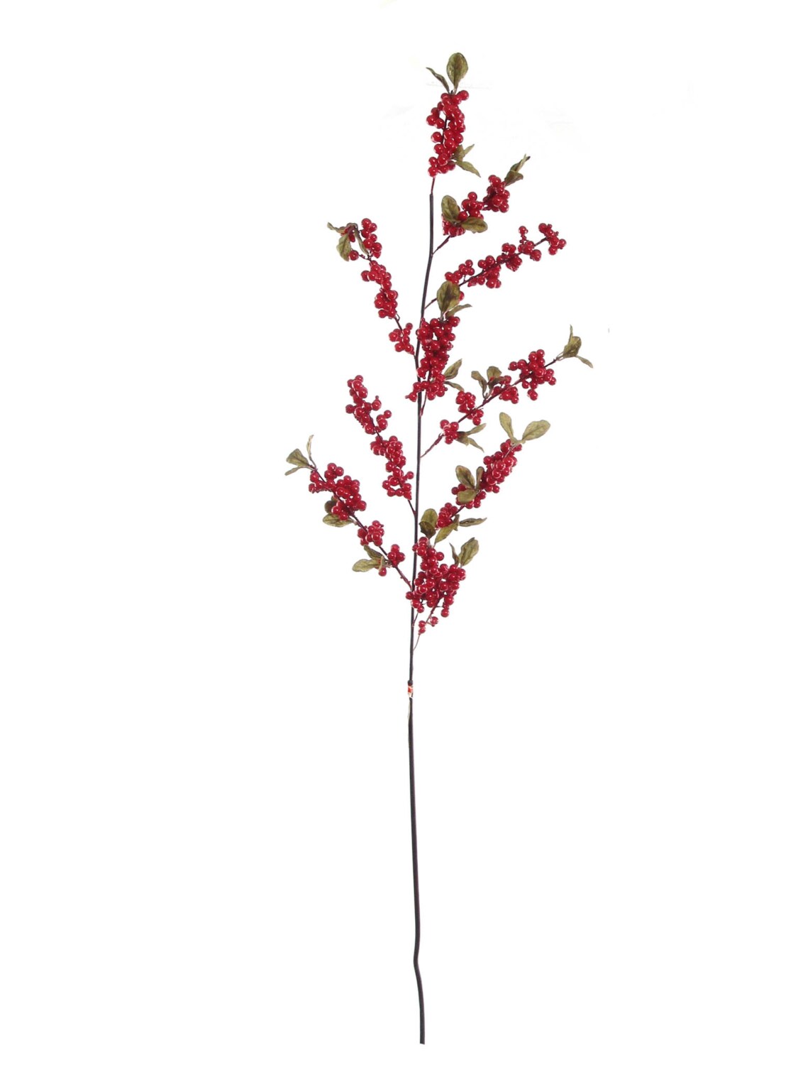 Red Cluster Berry Spray with Lifelike Green Silk Foliage | 36-Inch | Holiday Xmas Accents | Christmas Berries | Home &#x26; Office Decor (Set of 12)