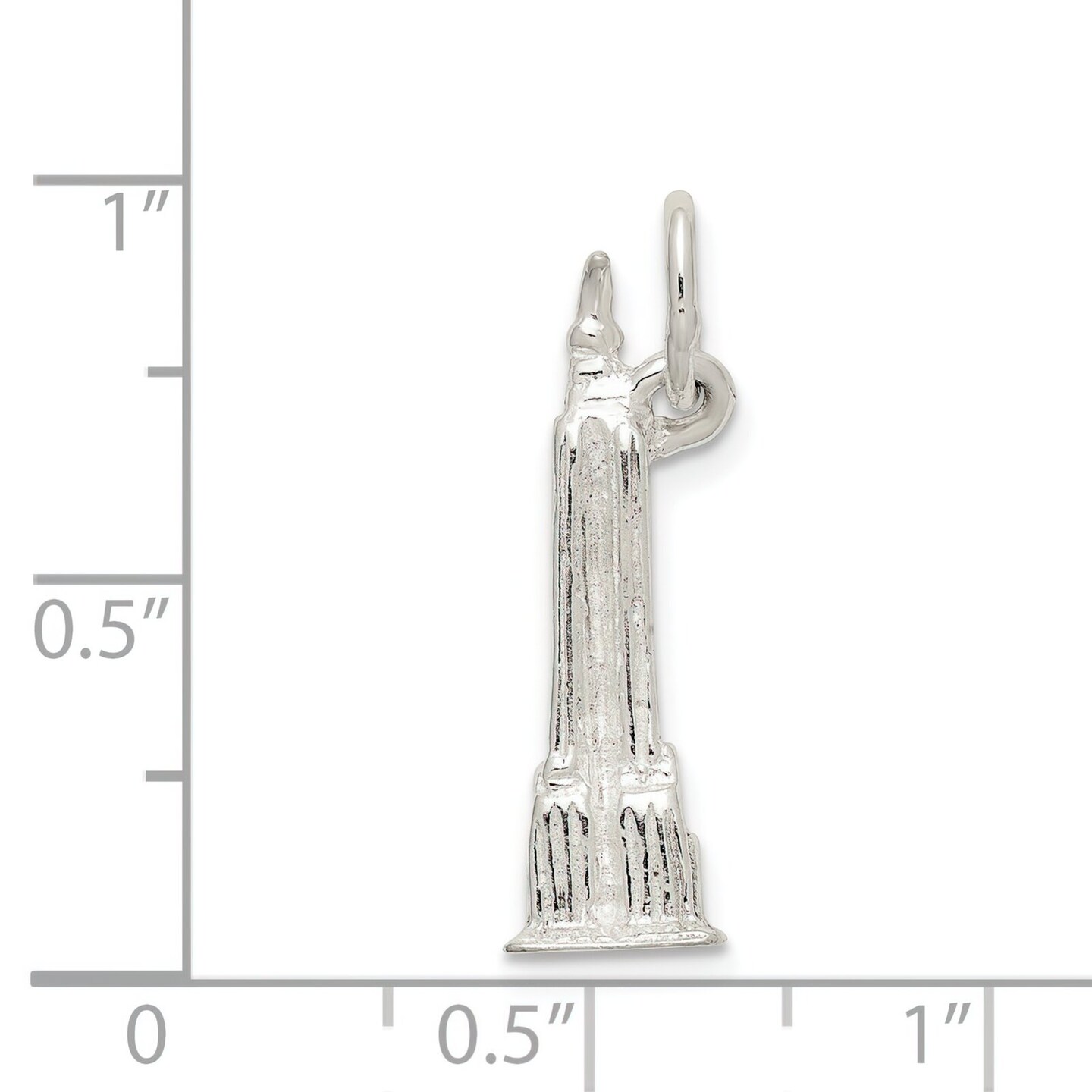 Sterling Silver Sears Tower Building Charm Chicago Jewerly 25mm x 7mm