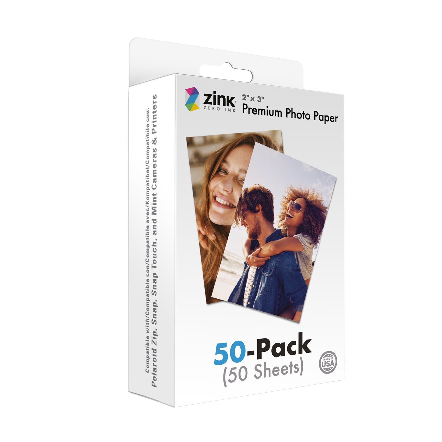 Zink Photo Paper 2x3, Printer Paper Compatible with Snap Touch, Zip &#x26; Mint Cameras