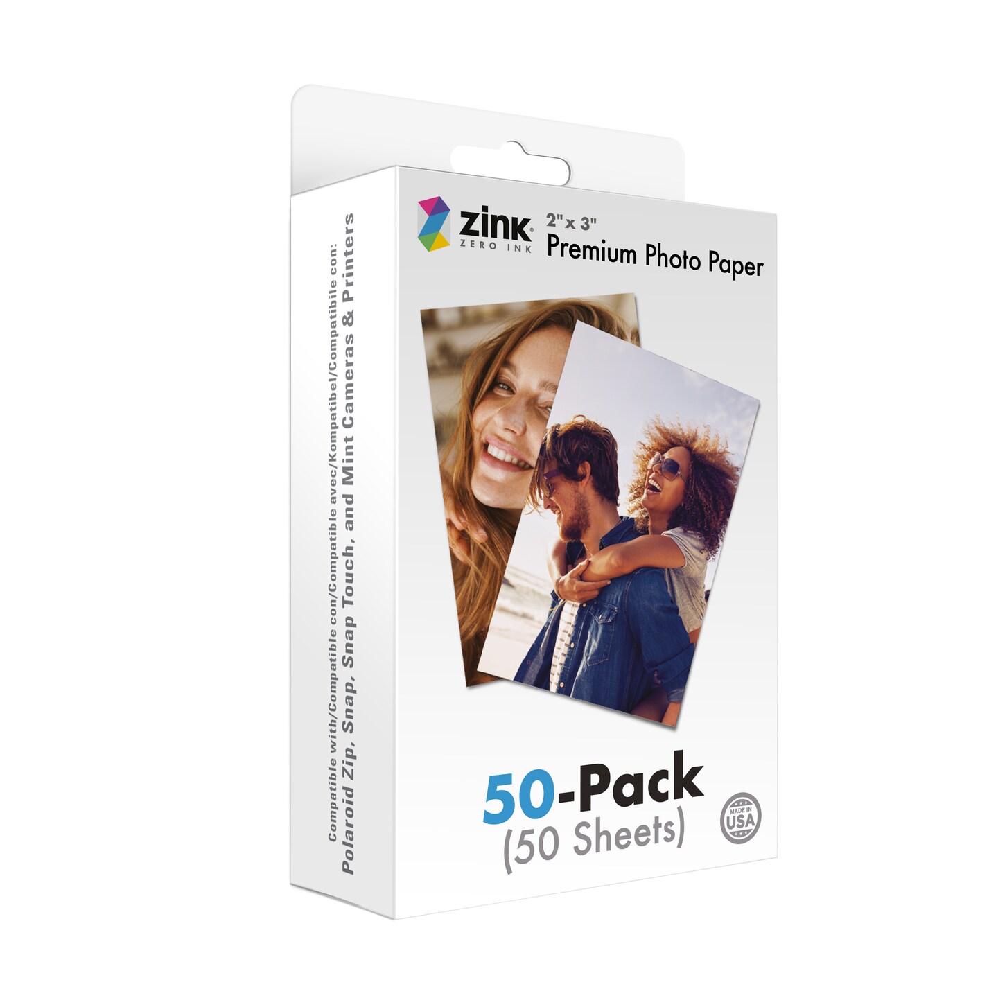 Zink Photo Paper 2x3, Printer Paper Compatible with Snap Touch, Zip & Mint Cameras