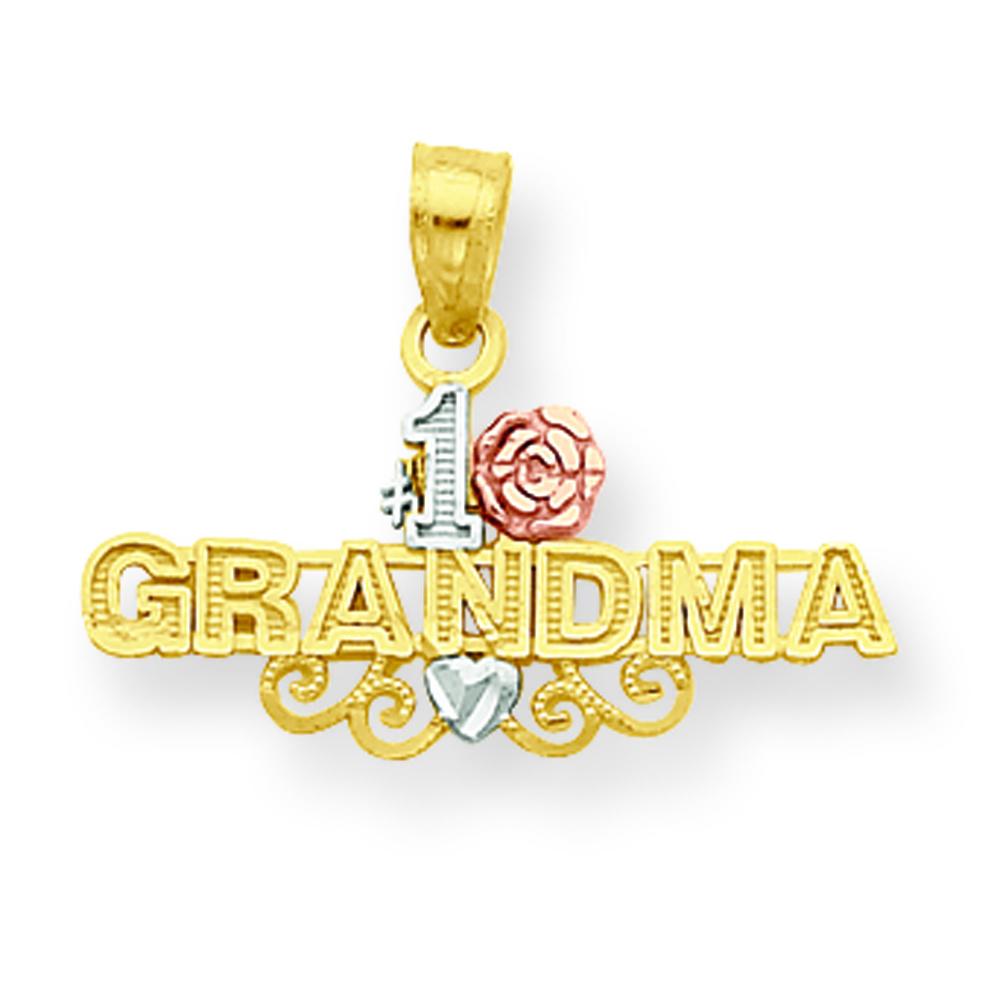 10K Gold Two Tone #1 Grandma Charm Pendant Jewelry 10mm x 26mm | Michaels