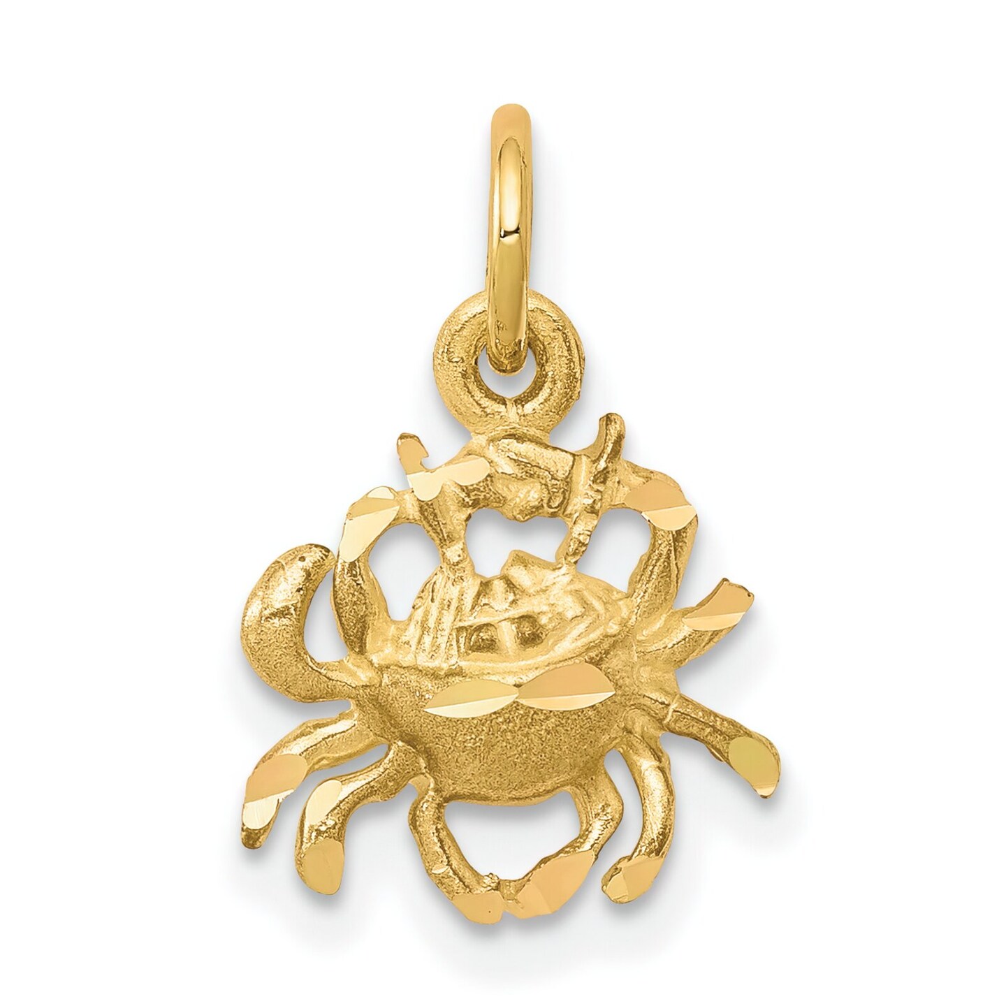 10K Yellow Gold Crab Charm Ocean Beach Jewelry New 16 X 11mm | Michaels