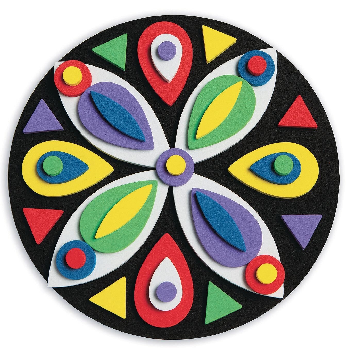 Foam Mosaic Mandalas Craft Kit (Pack of 12)