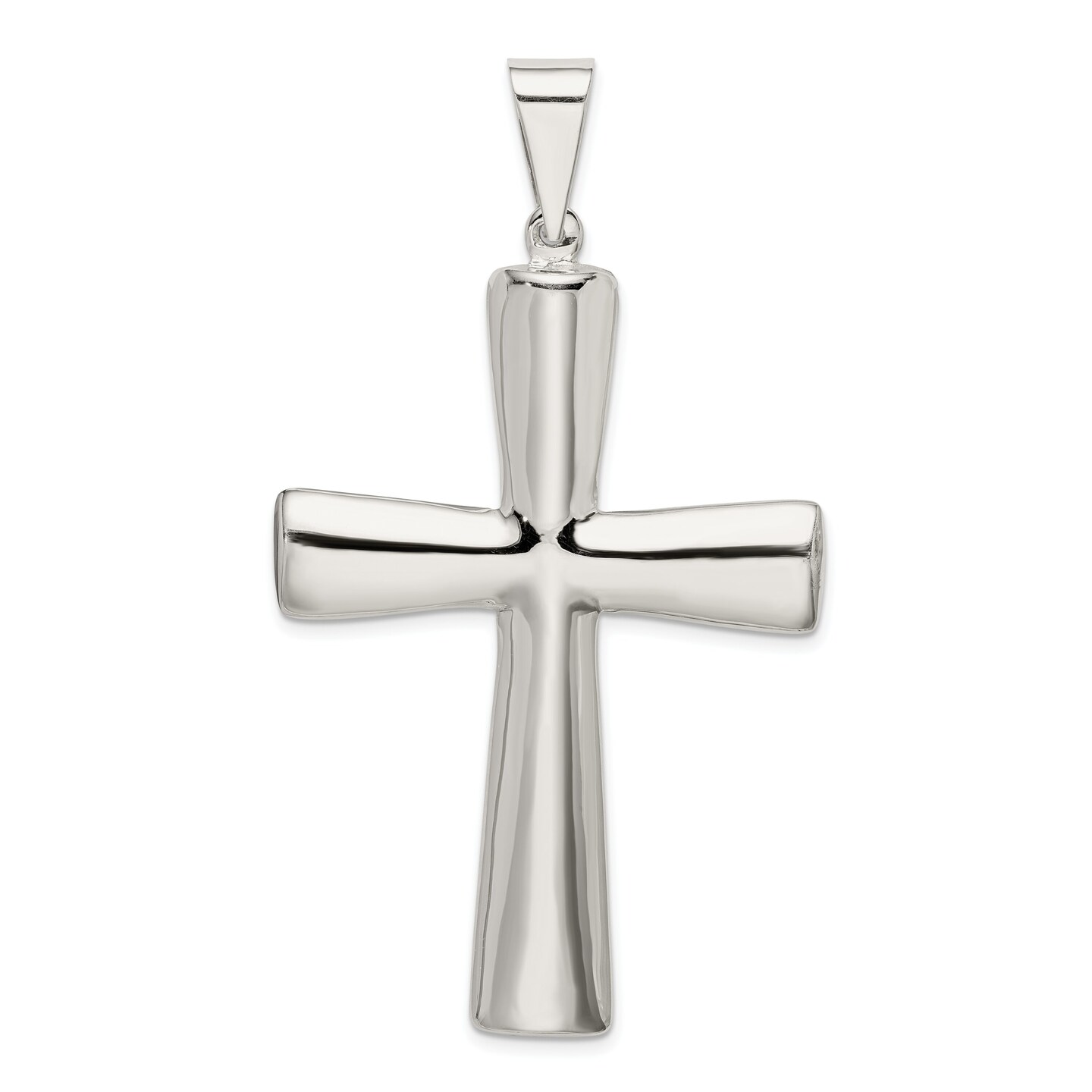 Sterling Silver Cross Pendant Religious Jewelry 63.6mm x 39.2mm