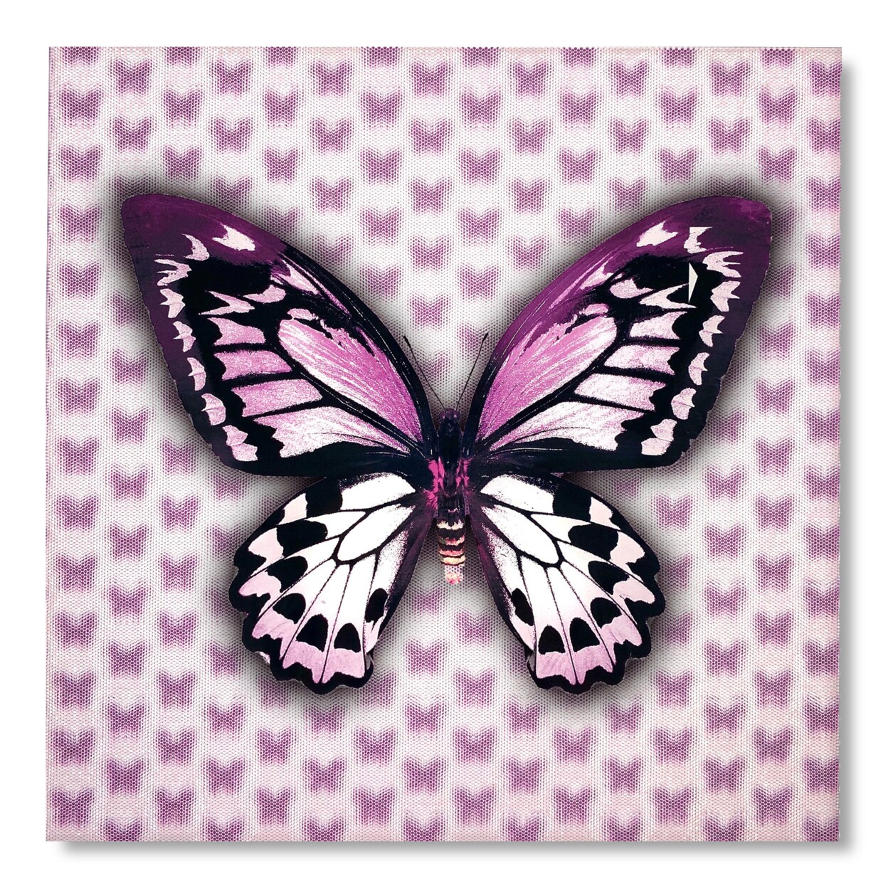 5D Multi-Dimensional Custom Made Purple Butterfly Wall Art Print On Strong Polycarbonate Panel - Lenticular Artwork By