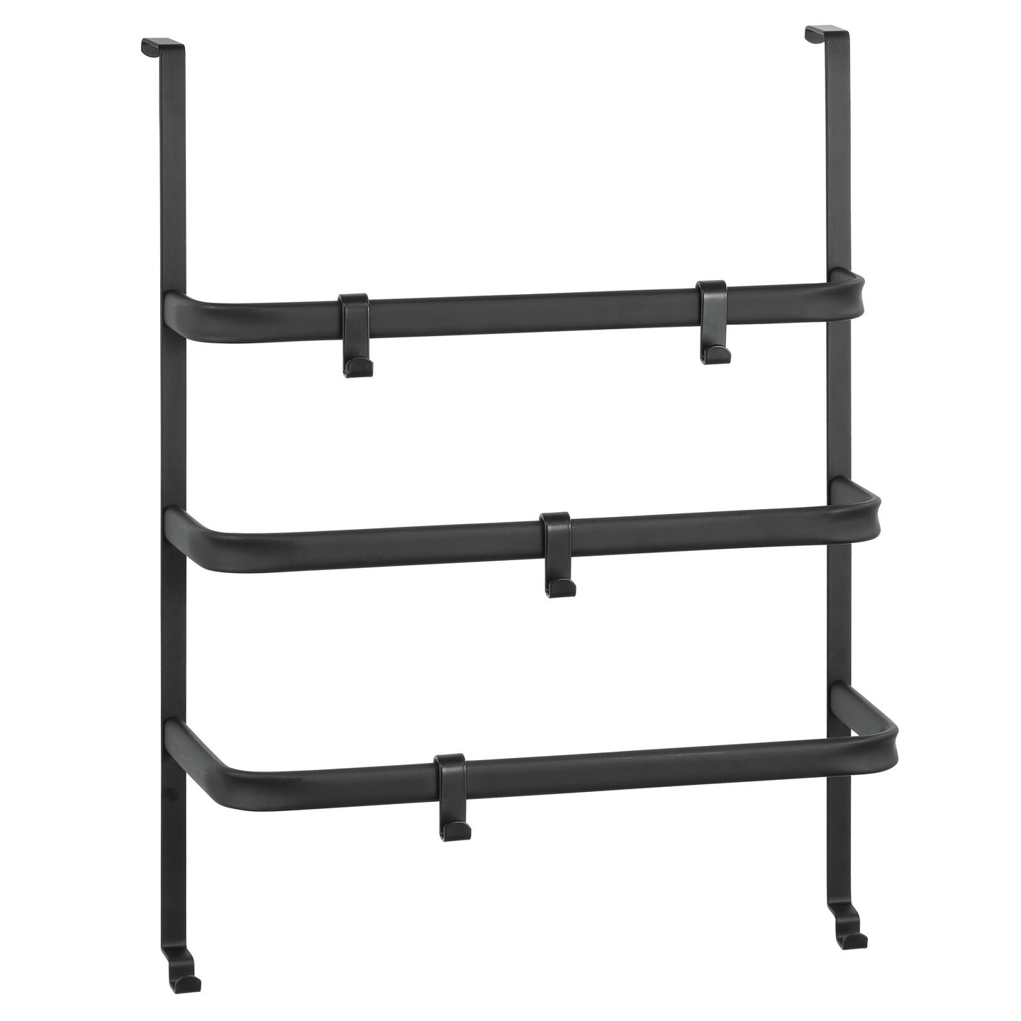 mDesign Metal Over Shower Door Towel Rack Holder for Bathroom