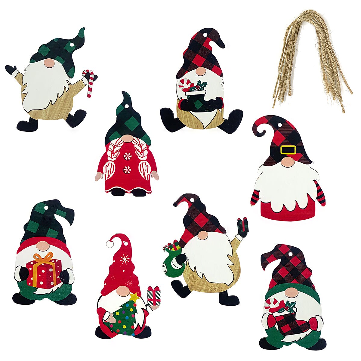 Wrapables Wooden Gnomes Hanging Christmas Tree Ornaments Michaels