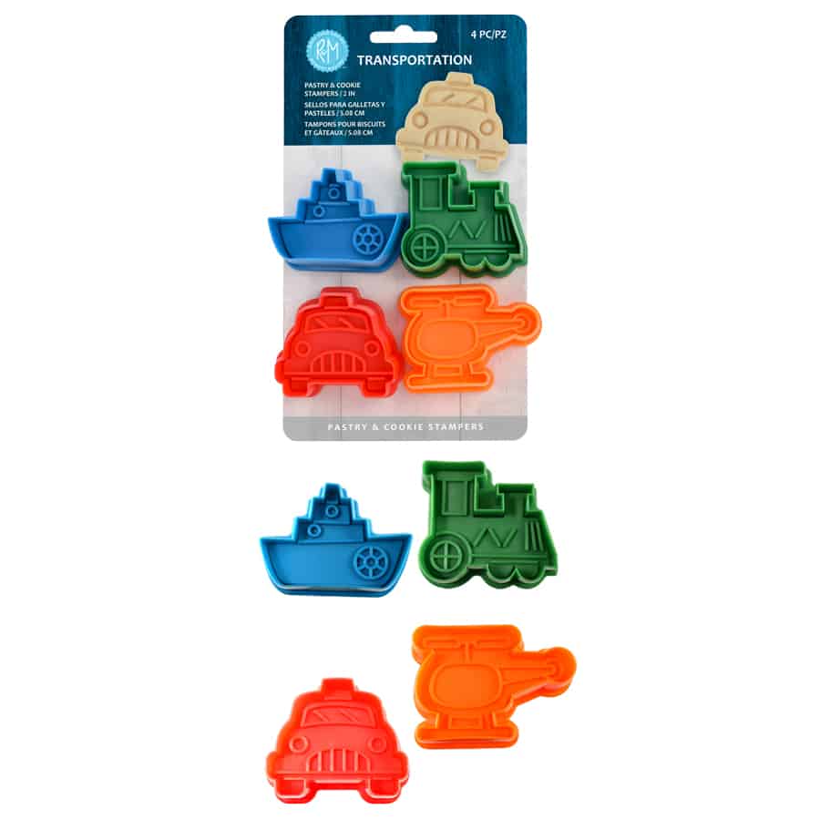 Transportation Pastry &#x26; Cookies Stampers Set /4