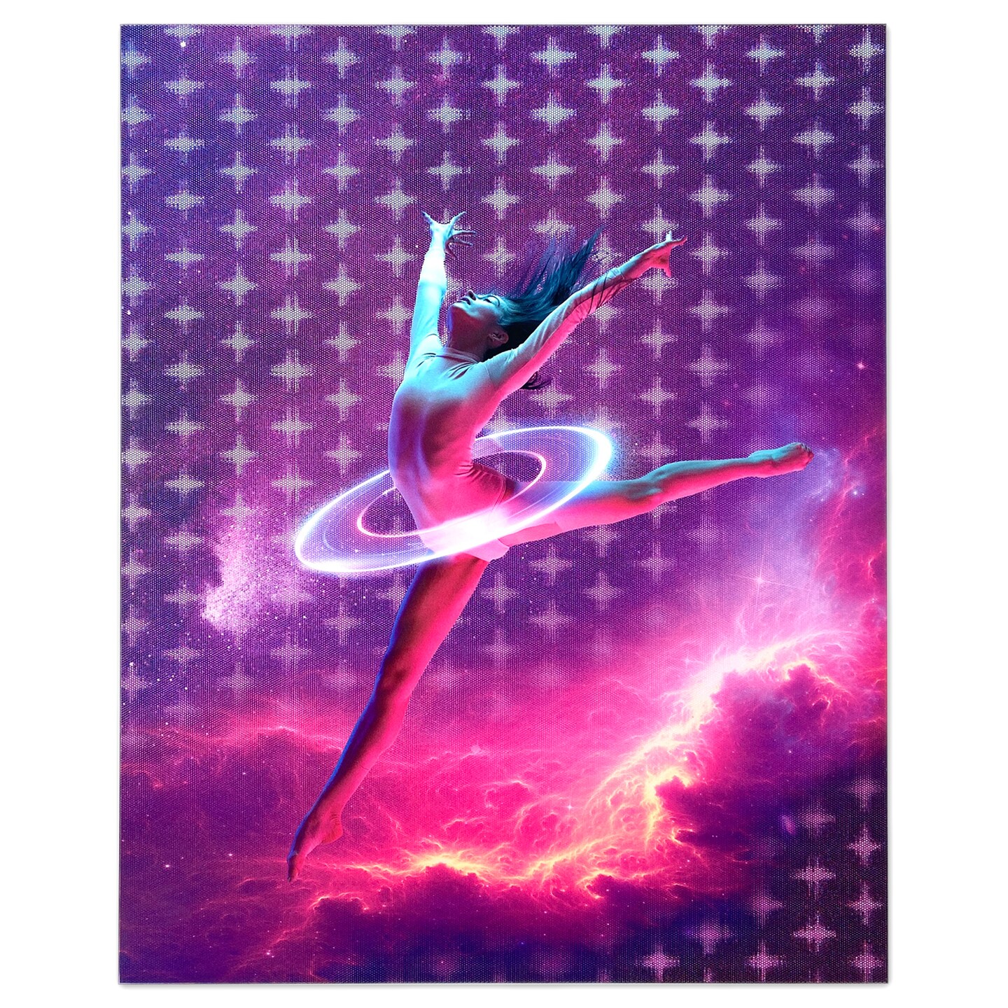5D Celestial Dancer Wall Art - Matashi 16 X 20 Inch 5D Art Print With Strong Polycarbonate Panel And Bright Colors -