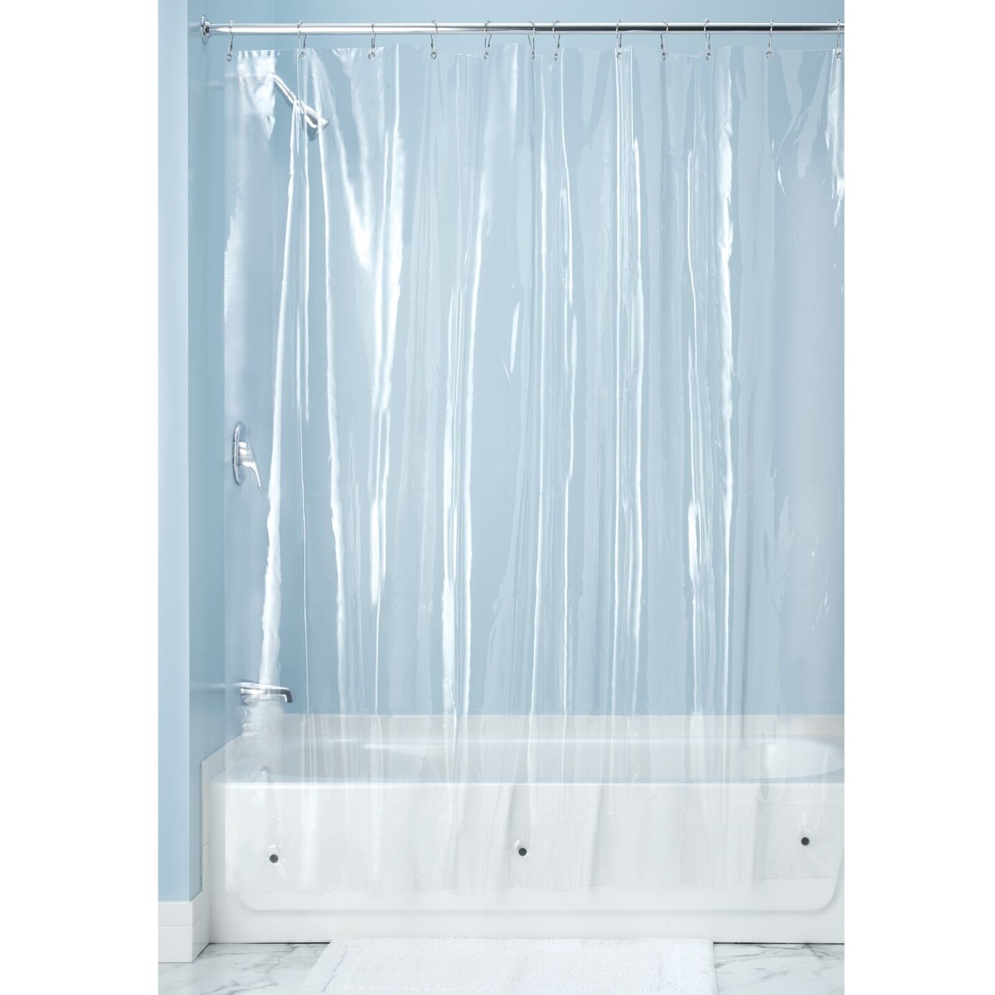 mDesign Waterproof Vinyl Shower Curtain Liner - 2 Pack