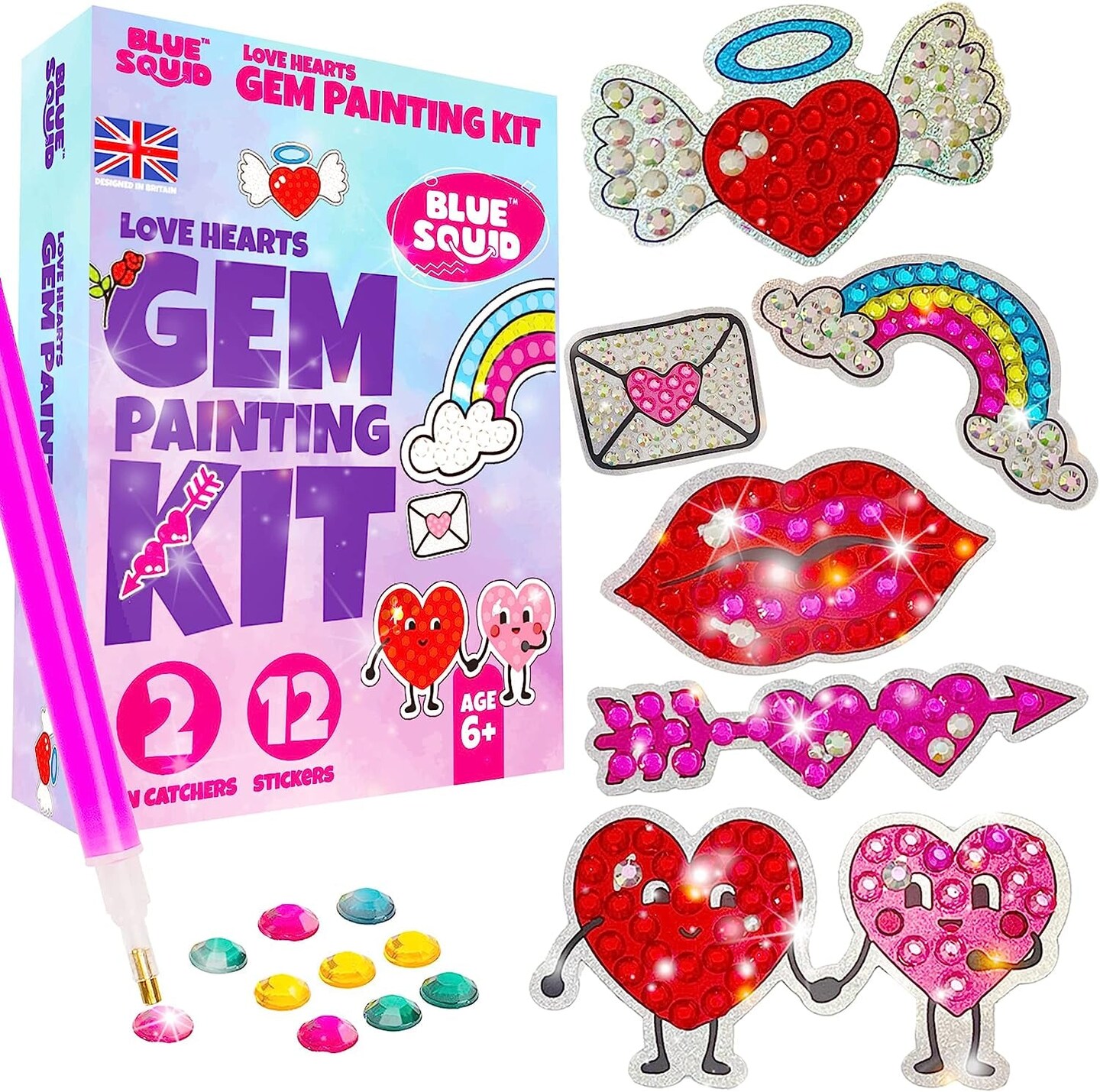 5D Mermaid Diamond Painting Sticker Kit for Kids Beginners Gem