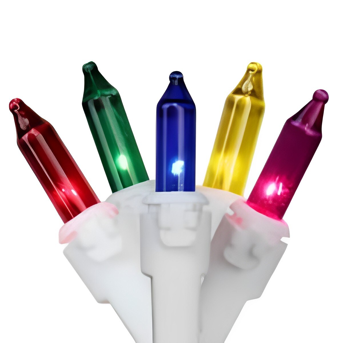 Merry and Light 300-Count Multi-Color Mini Icicle Christmas Light Set - 8.2ft White Wire