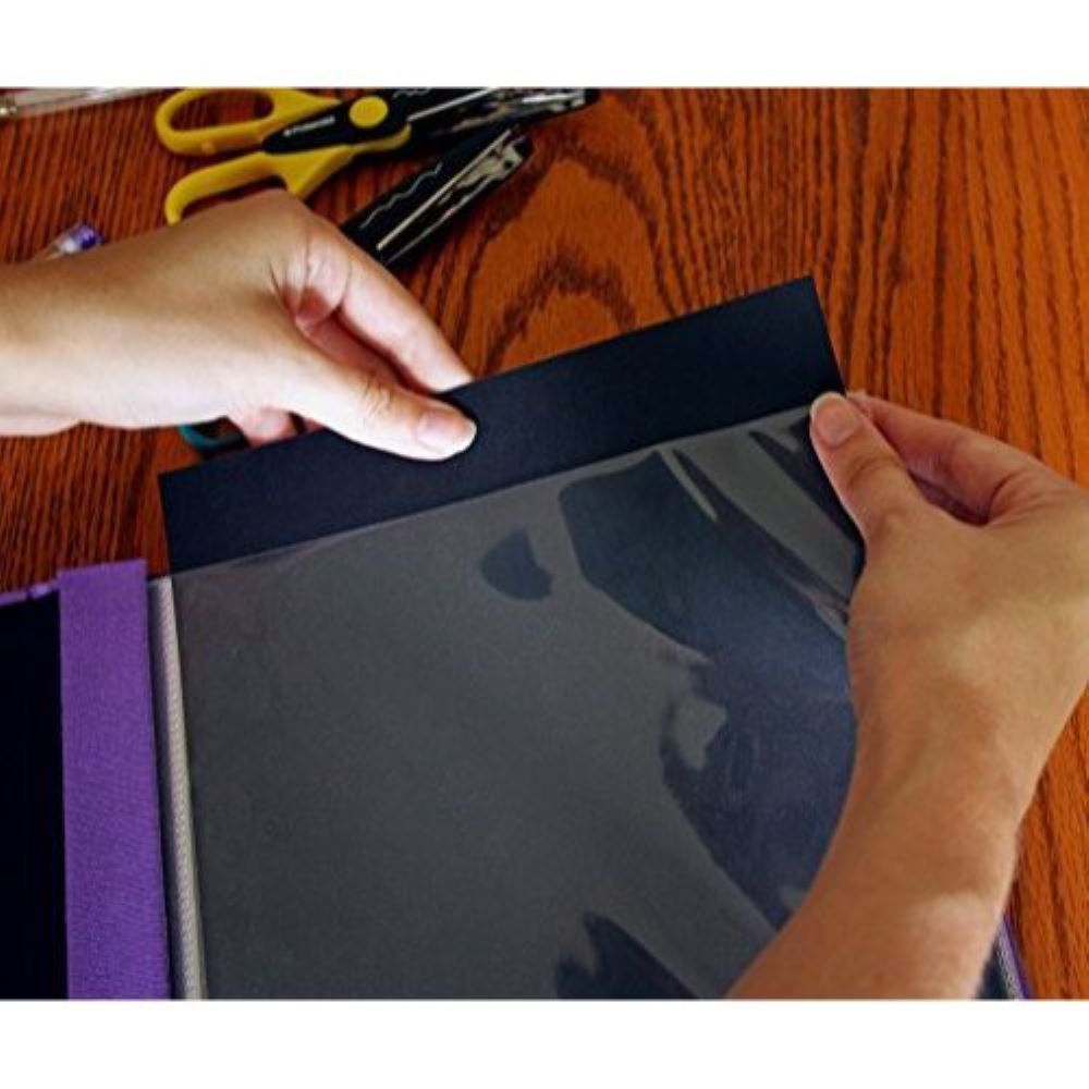 Zink Scrapbook Album, Cloth Covered 8x8 Scrapbook Album with Front Picture Window