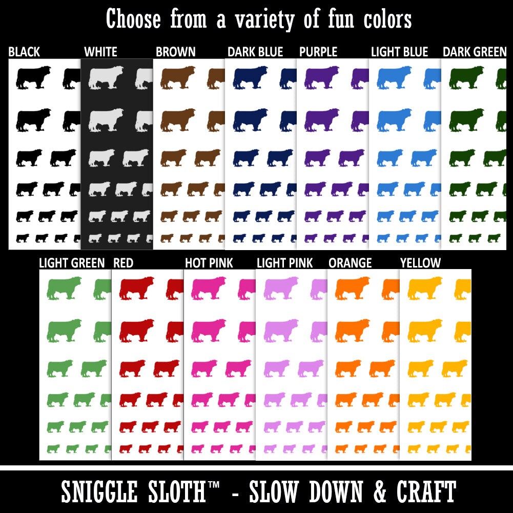Hereford Cow Solid Temporary Tattoo Water Resistant Fake Body Art Set Collection