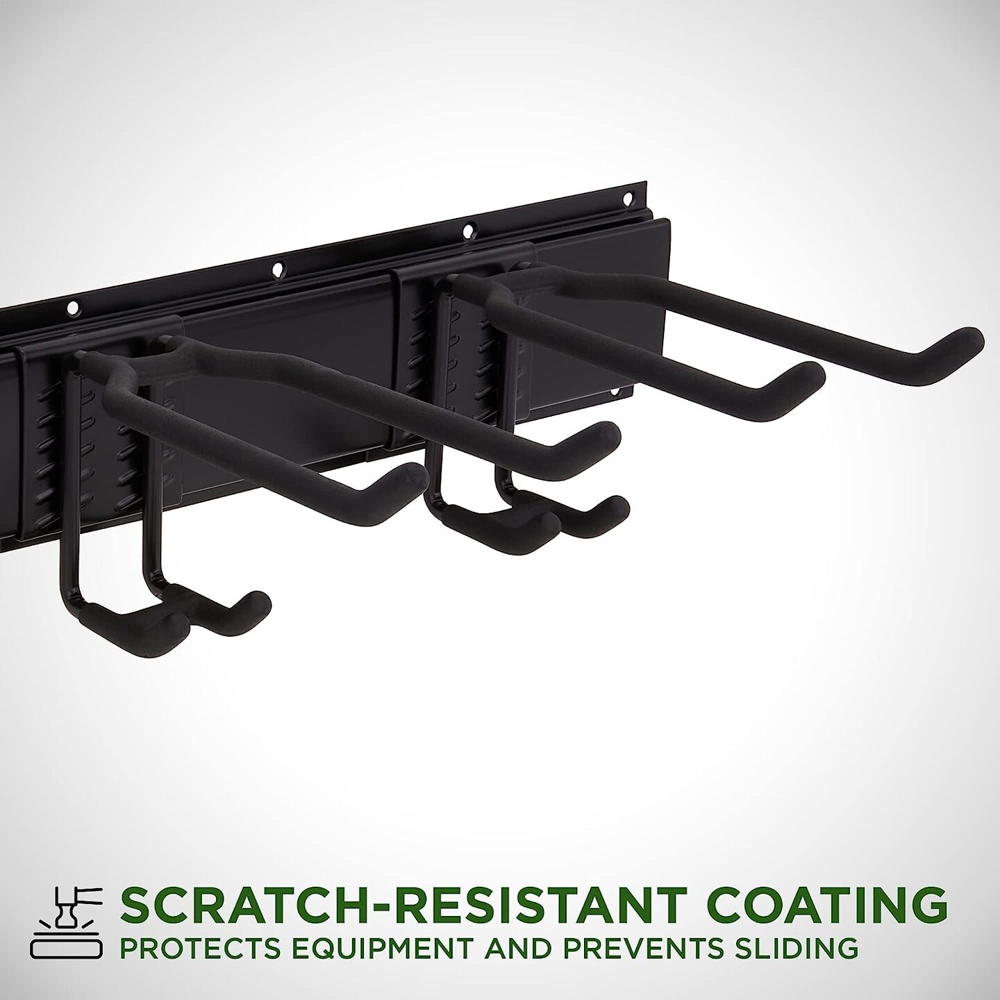 RightHand Garage Tool Storage Rack, 8 Piece Wall Mounted Garage Organizer