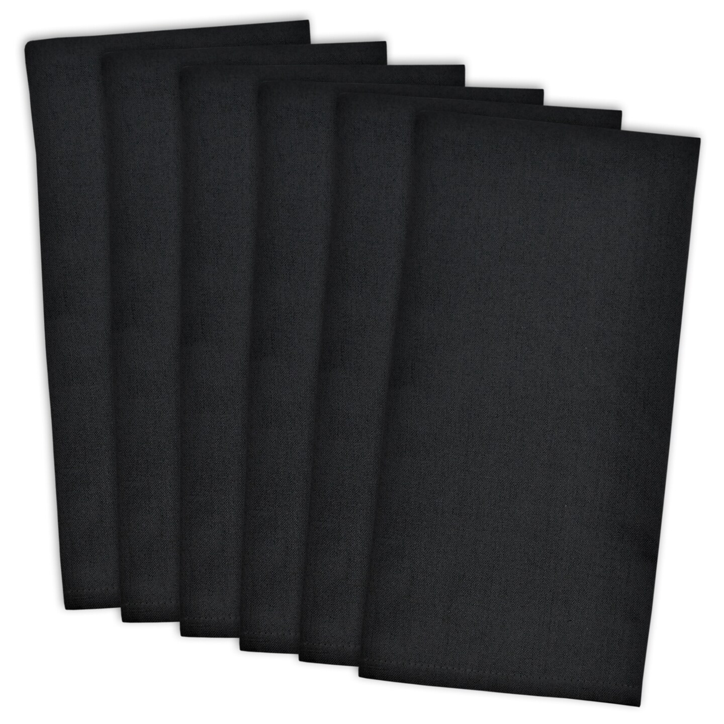 WOVEN KITCHEN TOWELS SET OF 4, Black-White, 18''x28''.