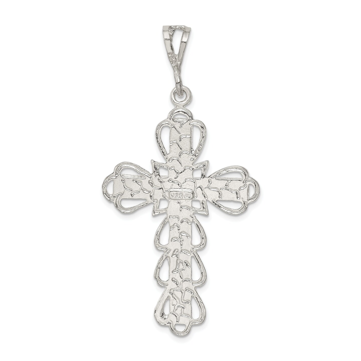 Sterling Silver Crucifix Pendant Religious Jewelry 60.2mm x 30.2mm